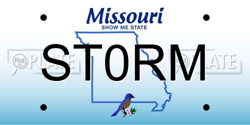 ST0RM Missouri License Plate