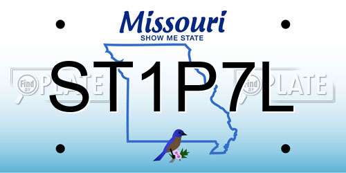 ST1P7L Missouri License Plate