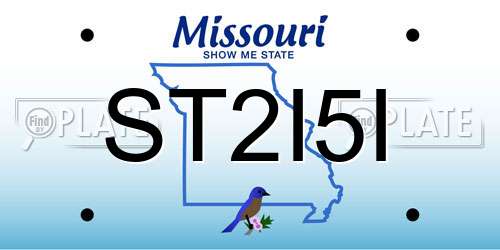 ST2I5I Missouri License Plate