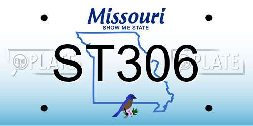 ST306 Missouri License Plate