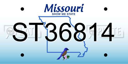 ST36814 Missouri License Plate