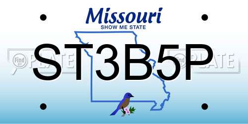ST3B5P Missouri License Plate