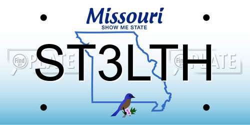 ST3LTH Missouri License Plate