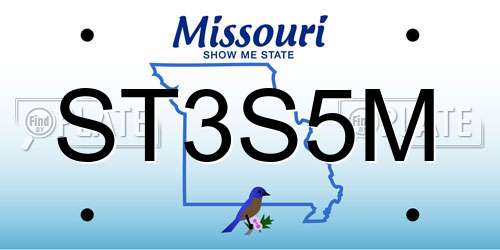 ST3S5M Missouri License Plate