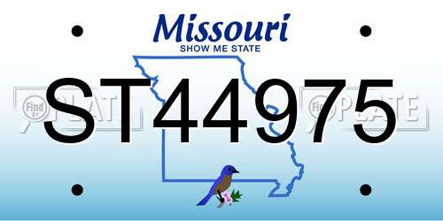 ST44975 Missouri License Plate