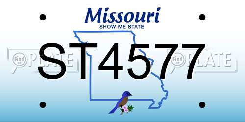 ST4577 Missouri License Plate