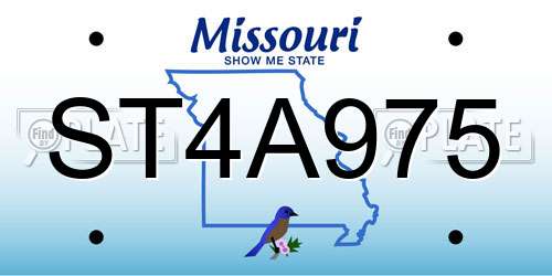 ST4A975 Missouri License Plate