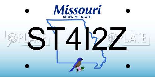 ST4I2Z Missouri License Plate