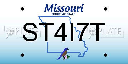 ST4I7T Missouri License Plate
