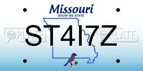 ST4I7Z Missouri License Plate