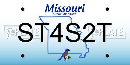 ST4S2T Missouri License Plate