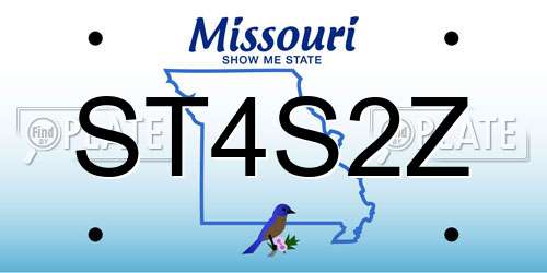 ST4S2Z Missouri License Plate