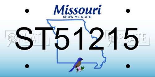 ST51215 Missouri License Plate
