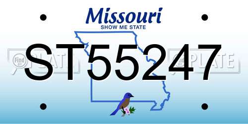 ST55247 Missouri License Plate