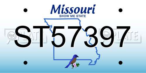 ST57397 Missouri License Plate