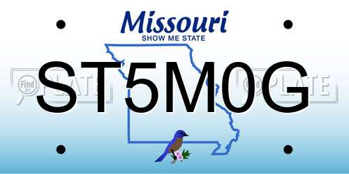 ST5M0G Missouri License Plate