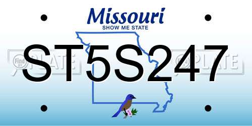 ST5S247 Missouri License Plate