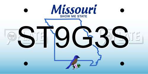 ST9G3S Missouri License Plate