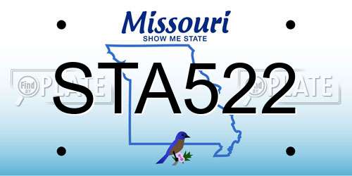 STA522 Missouri License Plate