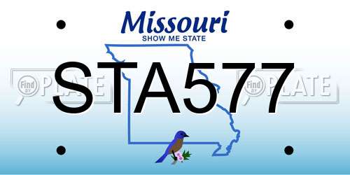 STA577 Missouri License Plate