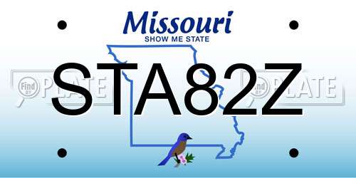 STA82Z Missouri License Plate