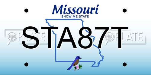 STA87T Missouri License Plate