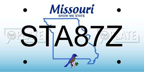 STA87Z Missouri License Plate