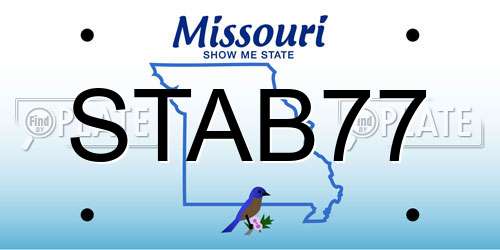 STAB77 Missouri License Plate