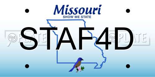 STAF4D Missouri License Plate