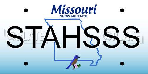 STAHSSS Missouri License Plate