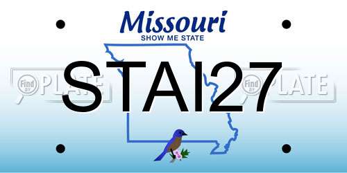 STAI27 Missouri License Plate