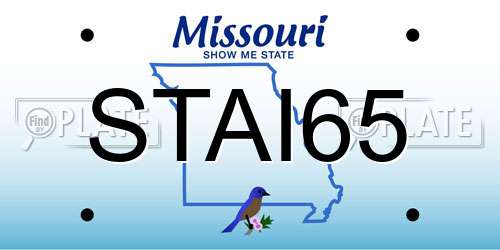 STAI65 Missouri License Plate