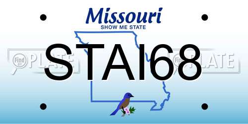 STAI68 Missouri License Plate