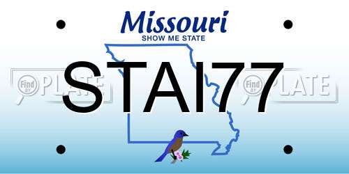 STAI77 Missouri License Plate