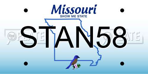 STAN58 Missouri License Plate