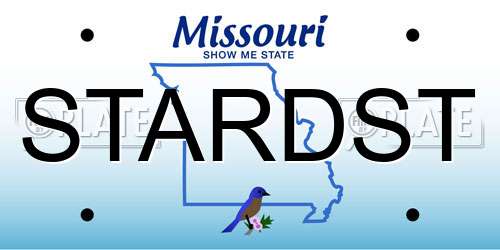 STARDST Missouri License Plate