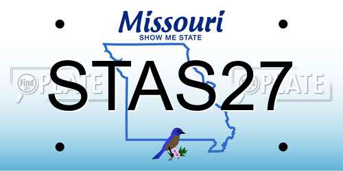 STAS27 Missouri License Plate