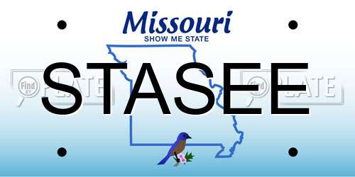 STASEE Missouri License Plate