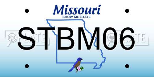 STBM06 Missouri License Plate