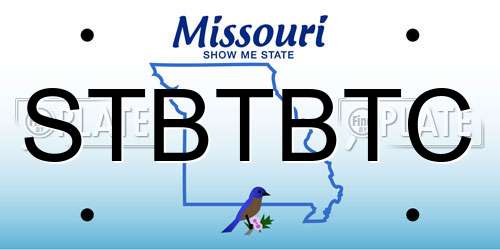 STBTBTC Missouri License Plate