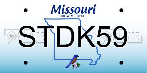 STDK59 Missouri License Plate
