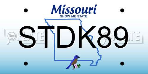 STDK89 Missouri License Plate