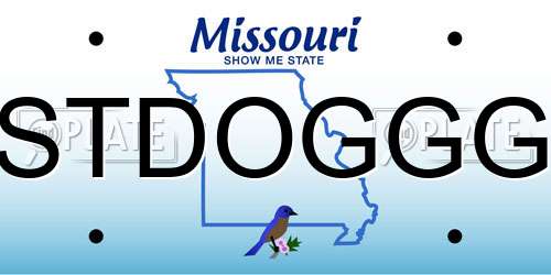 STDOGGG Missouri License Plate