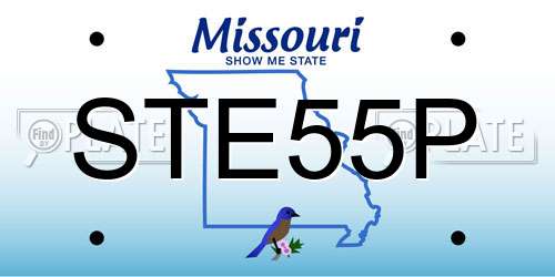 STE55P Missouri License Plate