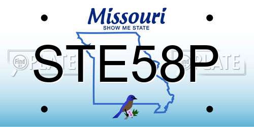 STE58P Missouri License Plate