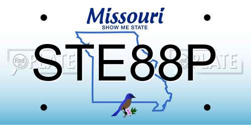 STE88P Missouri License Plate