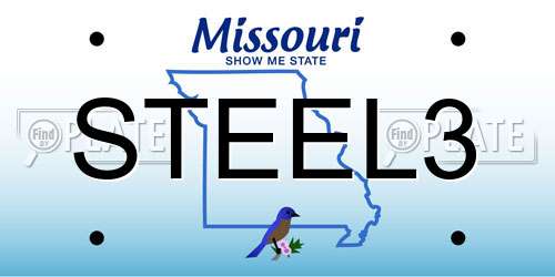 STEEL3 Missouri License Plate