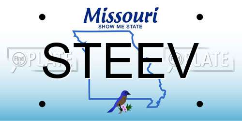STEEV Missouri License Plate