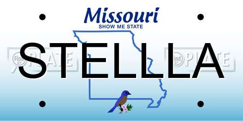 STELLLA Missouri License Plate