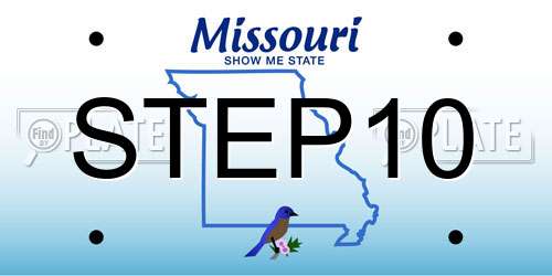 STEP10 Missouri License Plate